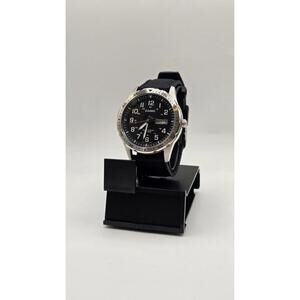 Casio MTP-S120L-1AV, Men's Watch, Black Nylon, Black Dial, Date, Solar Battery